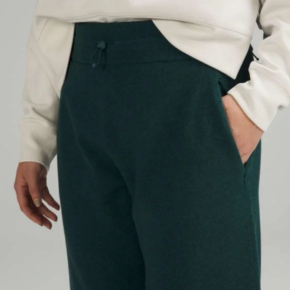 Lululemon Cotton Cashmere Jogger Pant 6 Green Mid Casual Comfy Cozy Athleisure - Picture 2 of 13
